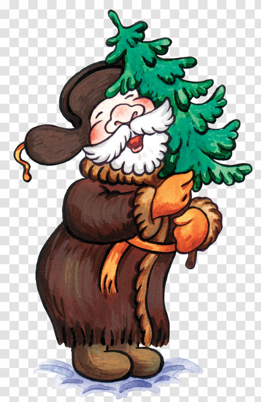 Presentation New Year Tree Ded Moroz - Daytime - GRANDFATHER Transparent PNG
