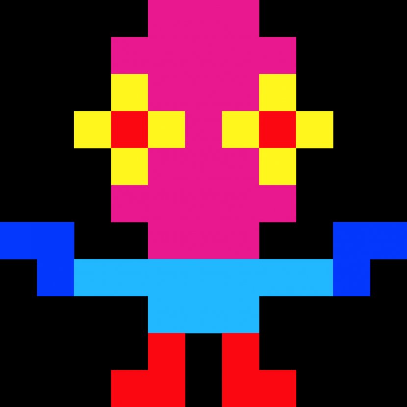 Pink Magenta Purple Yellow Square - Point - Space Invaders Transparent PNG