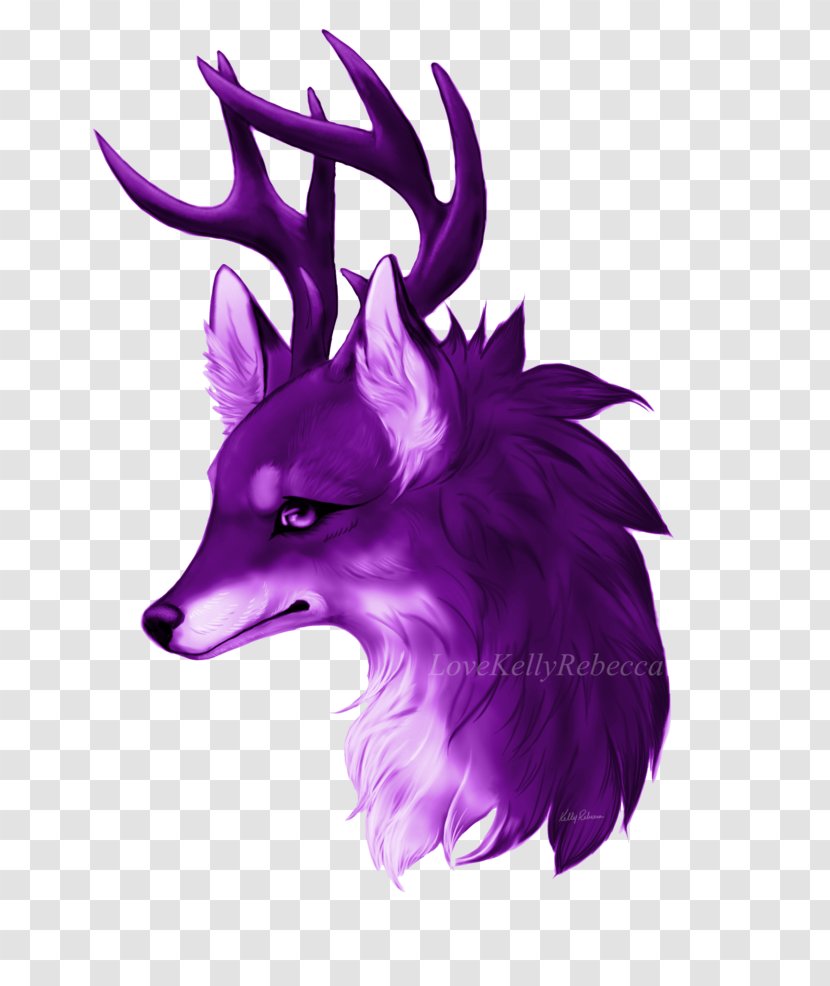 Deer Antler Illustration Purple Character Transparent PNG