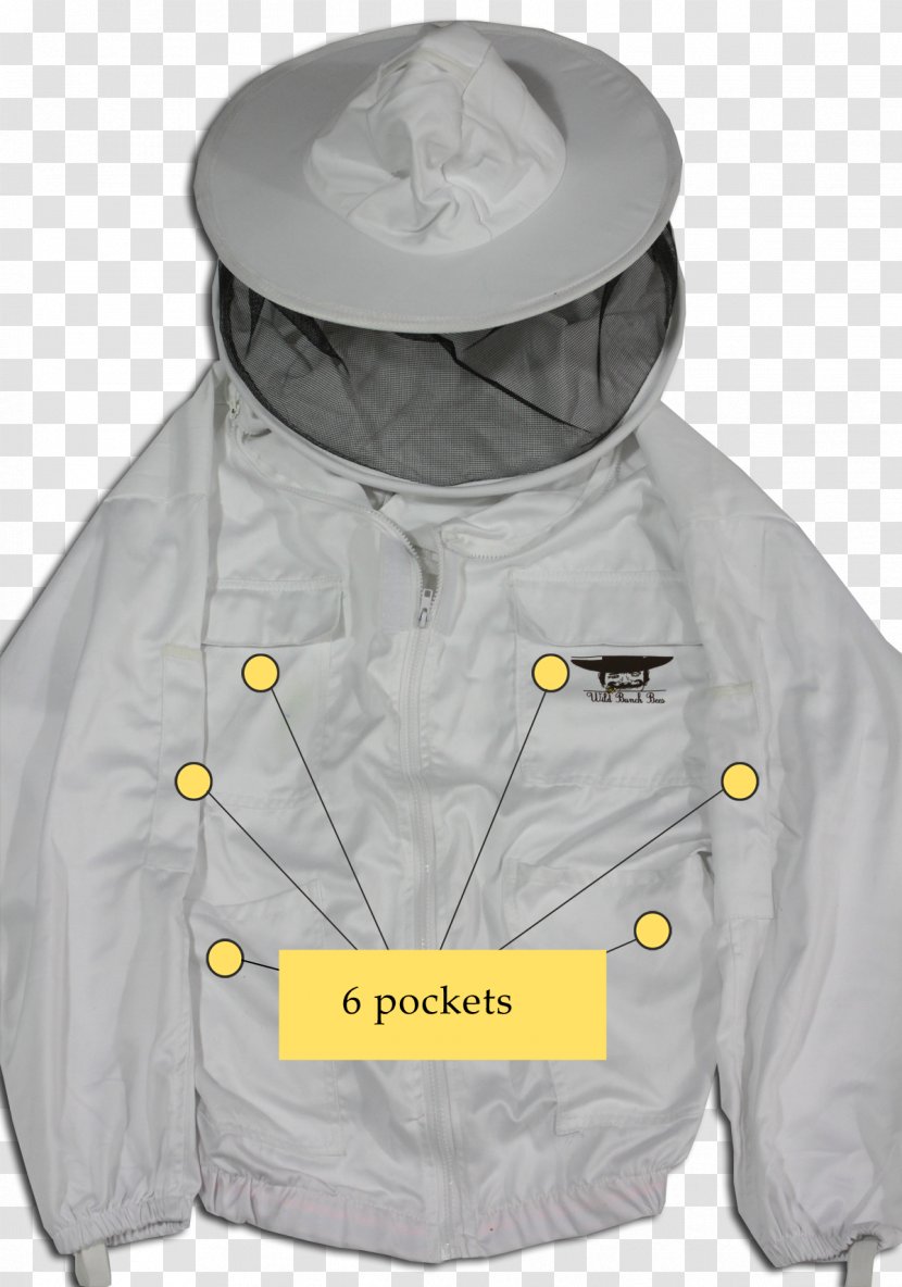 Jacket Hoodie Beekeeping Beekeeper - Pocket Transparent PNG