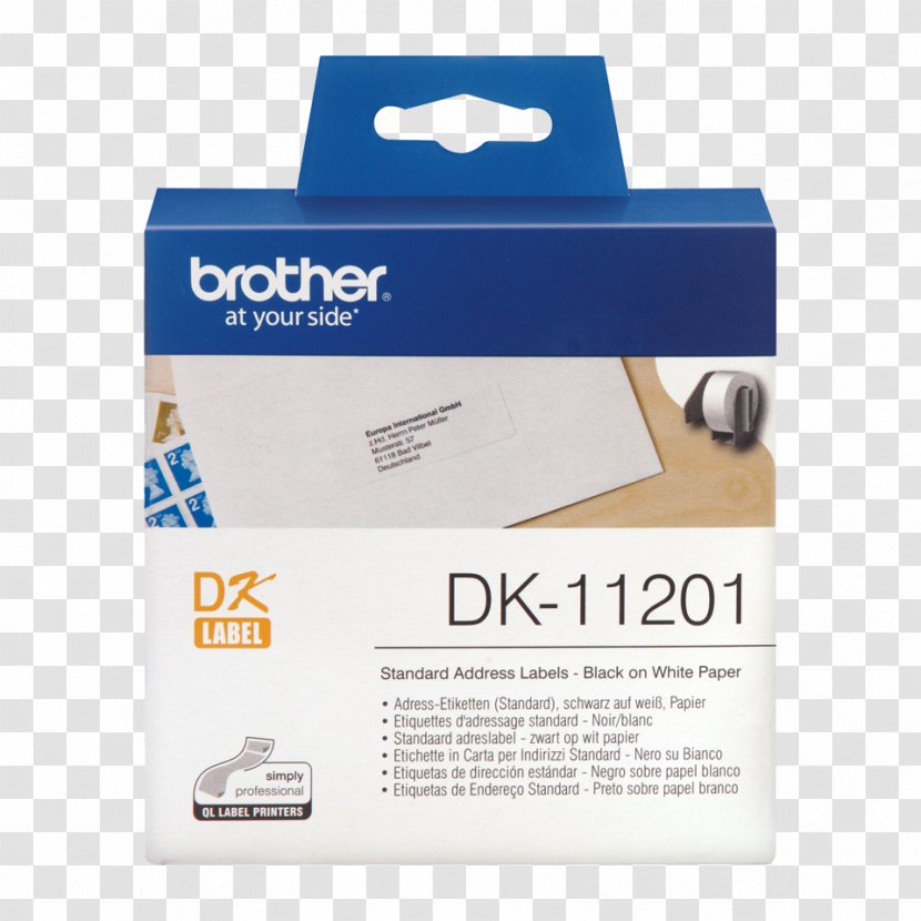 Paper Label Printer Brother Industries Adhesive Tape - Black Transparent PNG