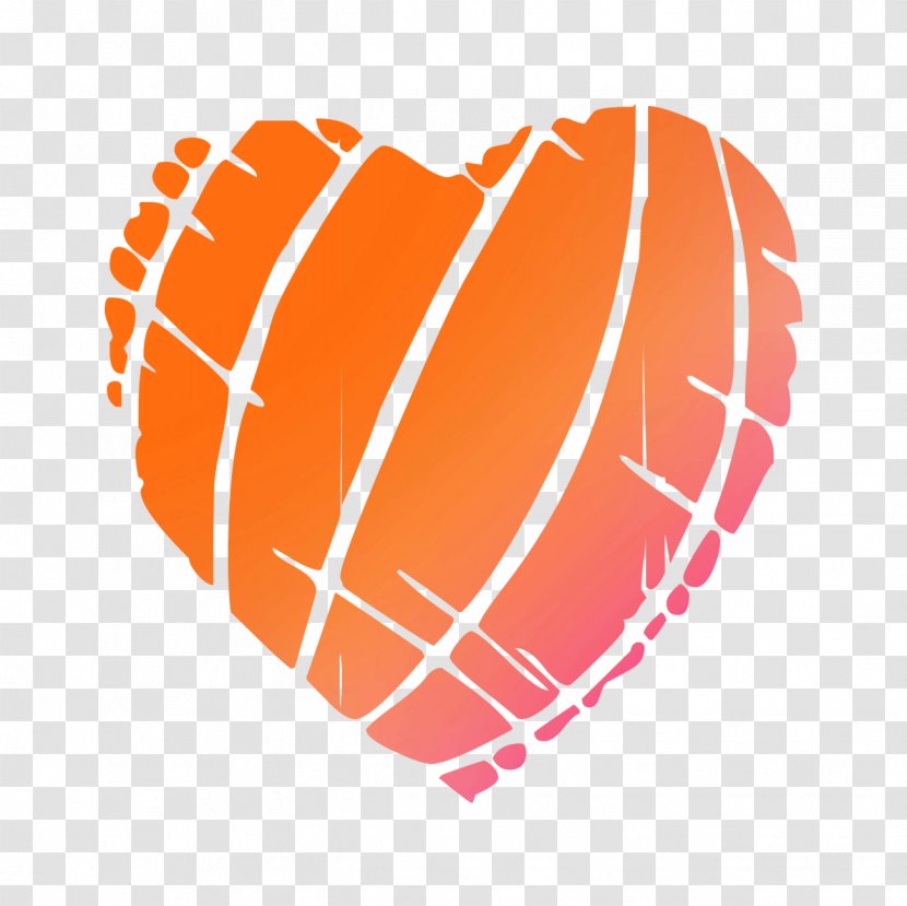 Heart Line Font M-095 - M095 - Orange Transparent PNG