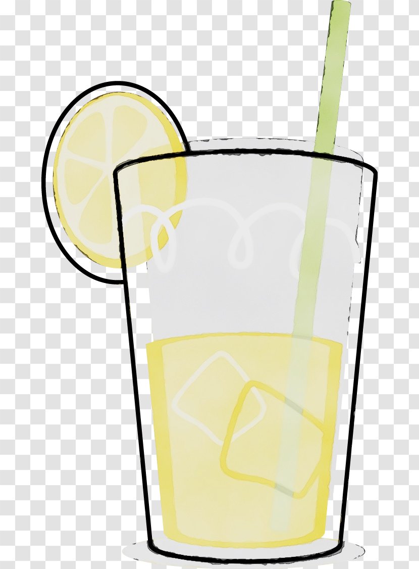Lemonade - Watercolor - Fizz Juice Transparent PNG