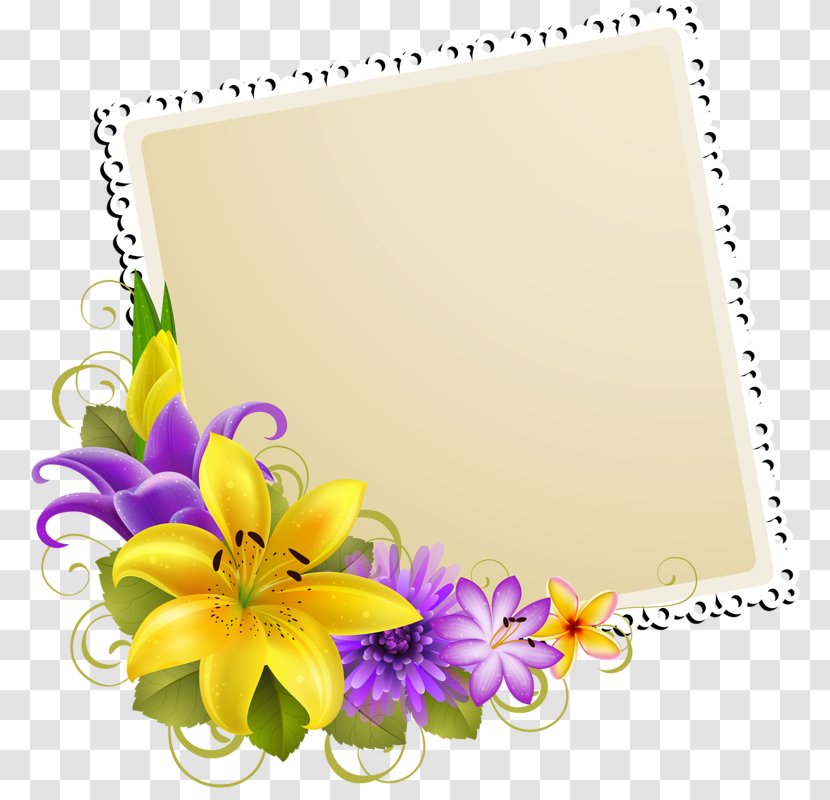 Floral Design Flower Borders And Frames Clip Art - Cut Flowers - Date Frame Centerblog Net Transparent PNG