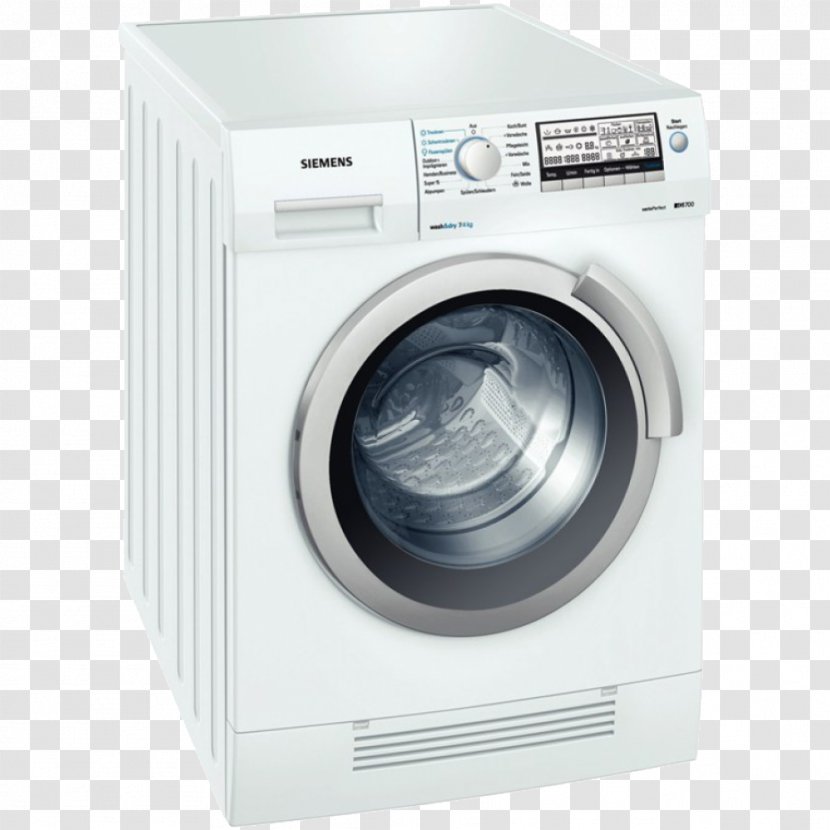 Washing Machines Clothes Dryer Siemens IQ-700 WMH6Y790GB 9Kg Machine Home Appliance Combo Washer - Dishwasher - Press Transparent PNG