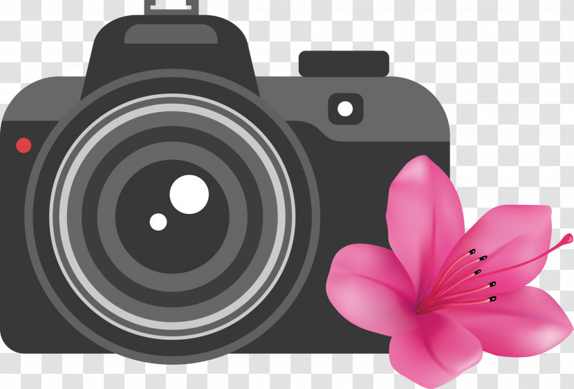 Camera Flower Transparent PNG