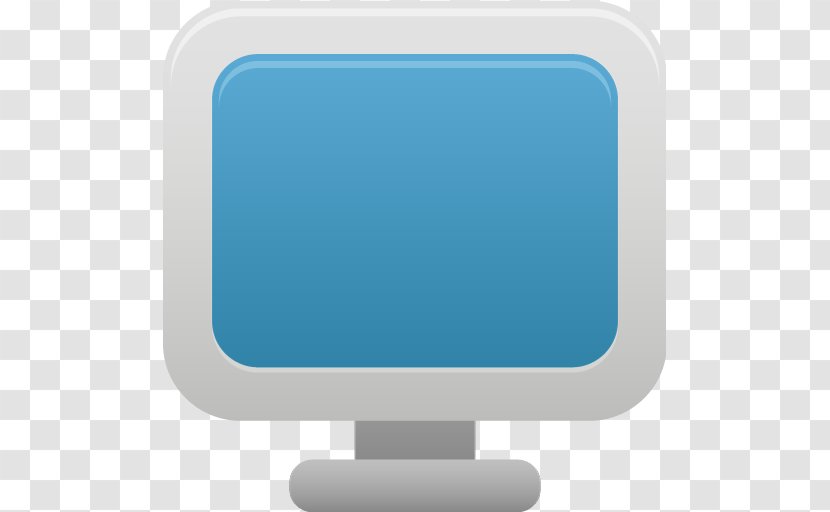 Blue Computer Monitor Display Device Font - Hardware Transparent PNG