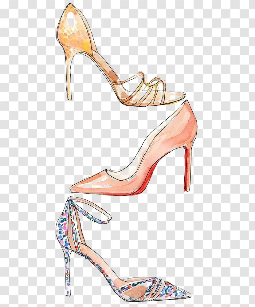 Fashion Drawing Illustration - Silhouette - Heels Transparent PNG