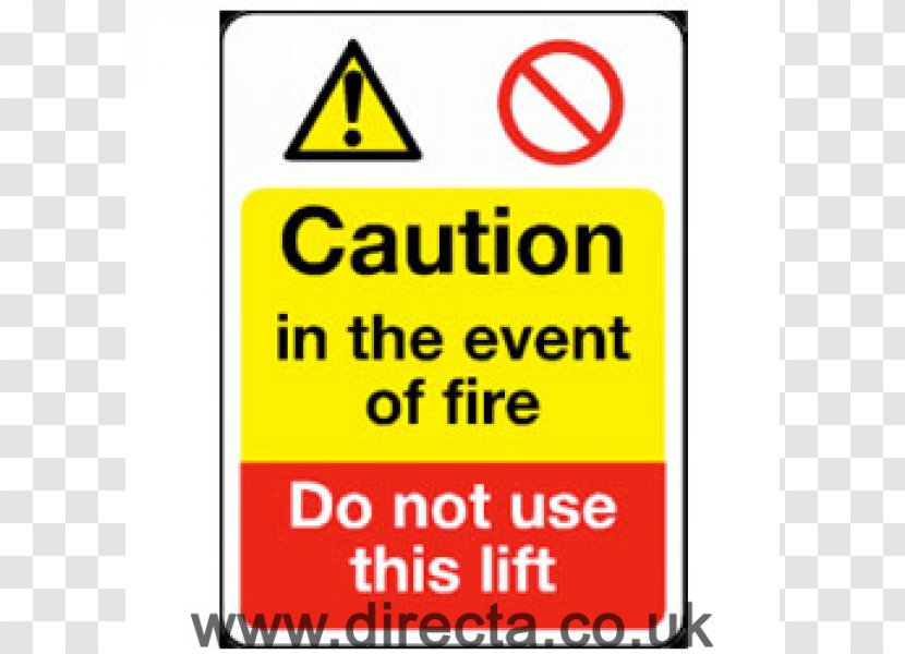 Signage Elevator Safety Hazard - Occupational And Health - Fire Transparent PNG