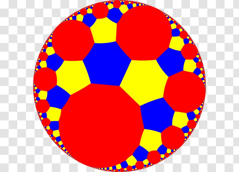 Tessellation Hexagonal Tiling Hyperbolic Geometry Honeycomb - Yellow - Angle Transparent PNG