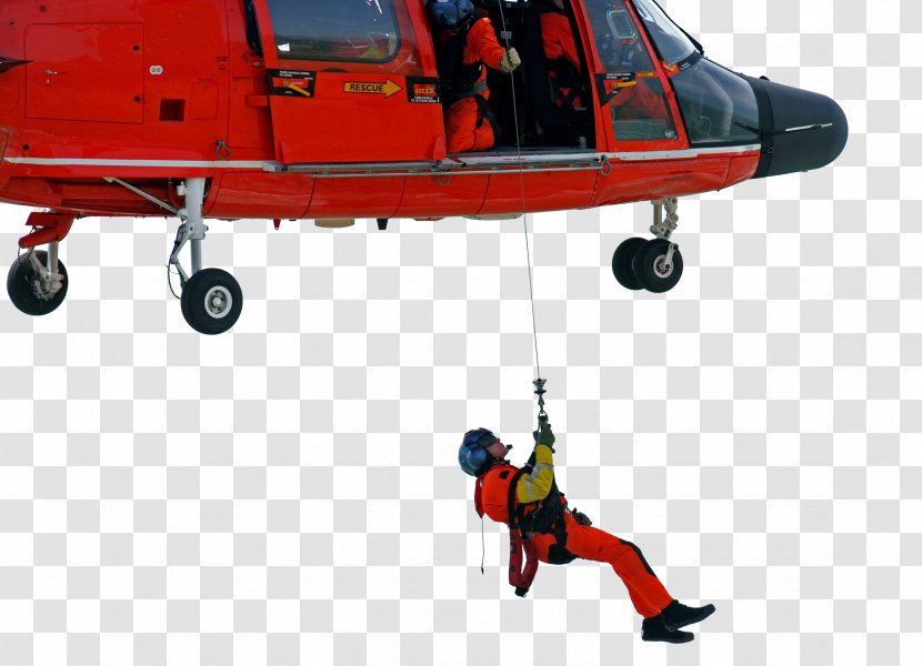Helicopter Air-sea Rescue Firefighter Coast Guard - Rotorcraft Transparent PNG