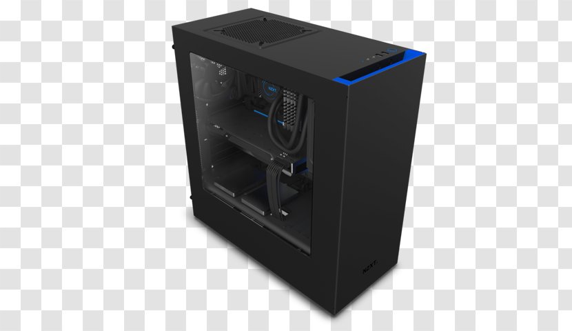 Computer Cases & Housings Power Supply Unit NZXT S340 Mid Tower Case Elite - Antec - Normal Blue Desktop Transparent PNG