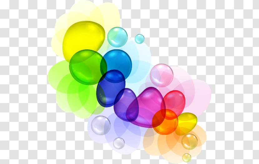 Bubble Color Drop Clip Art - Colorful Water Droplets Transparent PNG
