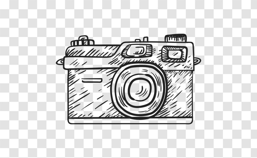 Camera Drawing Photography - Line Art Transparent PNG