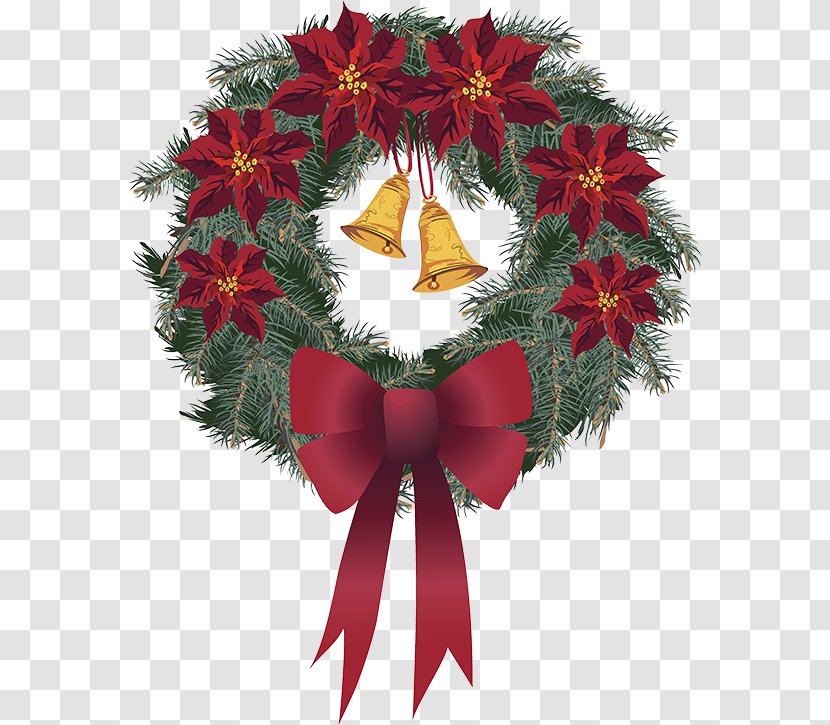 Wreath Santa Claus Christmas Ornament - Pine Family Transparent PNG