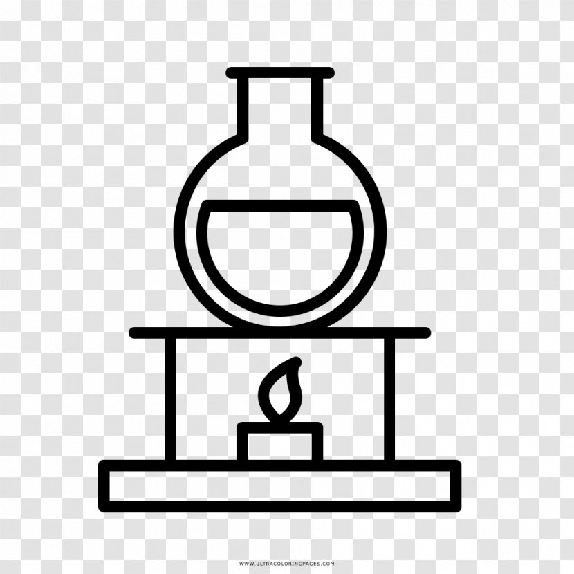 Drawing Chemistry Coloring Book Science - Black And White Transparent PNG