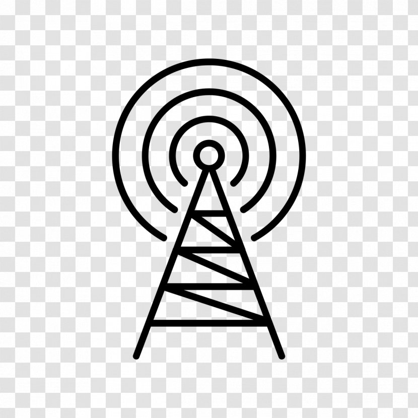 Drawing Radio Coloring Book Tower - Telecommunications Transparent PNG