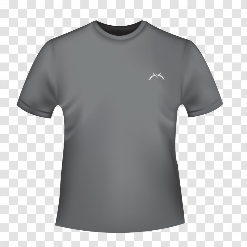 Long-sleeved T-shirt Polo Shirt Top - Identidade Visual - Vector Gray Transparent PNG