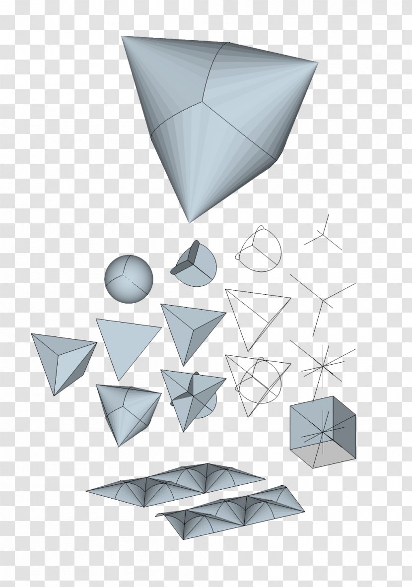 Tetrahedron Geometry Sphere Triangle - Origami Transparent PNG