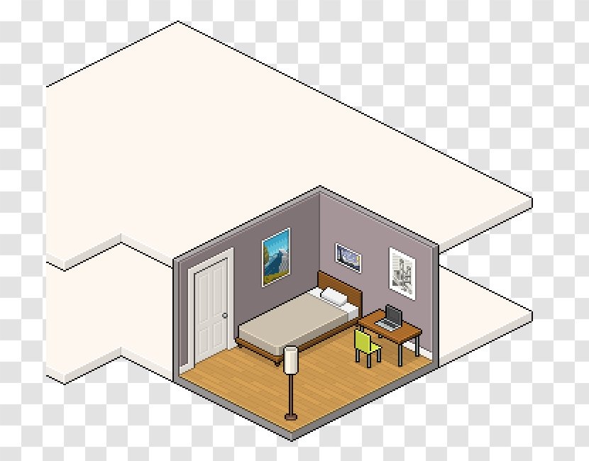 Isometric Graphics In Video Games And Pixel Art Bedroom - Bed Sheets Transparent PNG