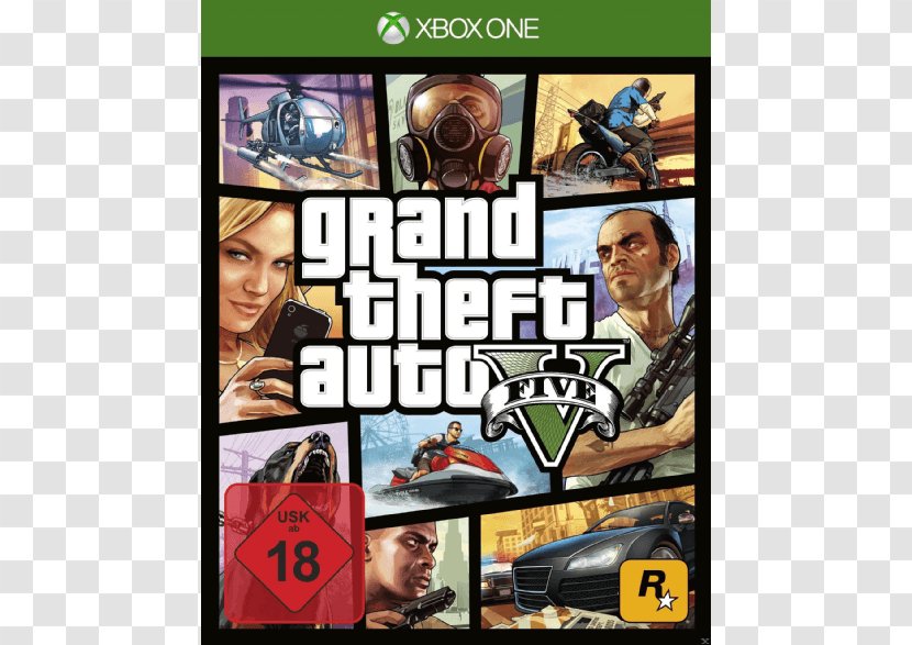 Grand Theft Auto V Xbox 360 PlayStation 4 Video Game Rockstar Games - One Transparent PNG