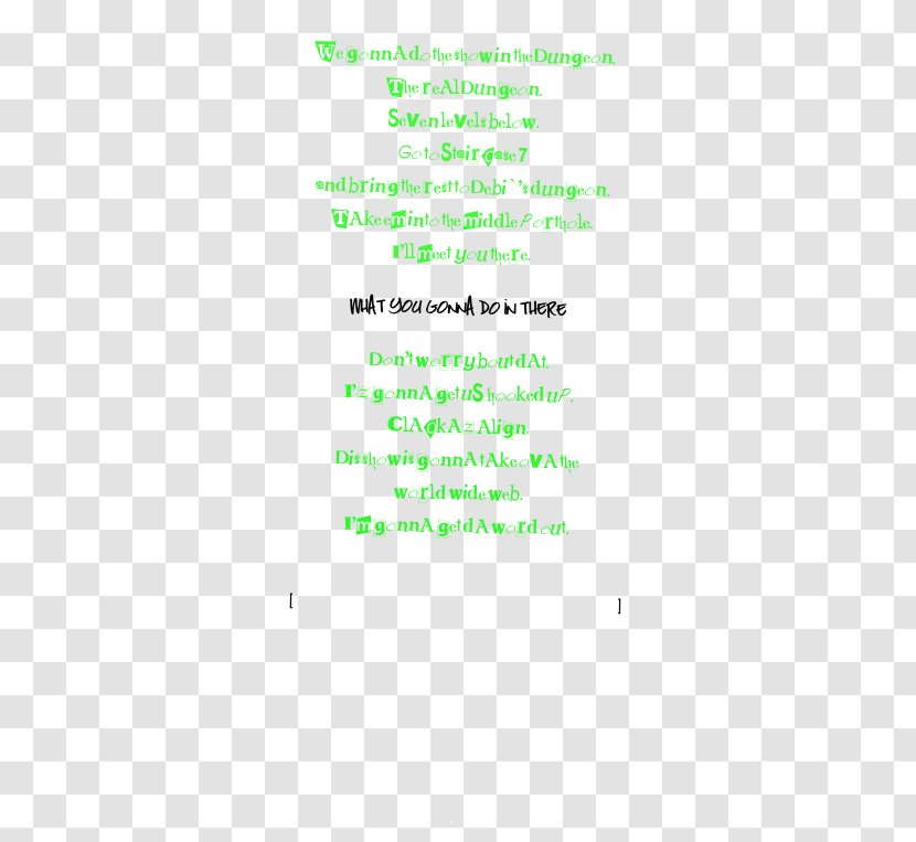 Line Font - Green Transparent PNG