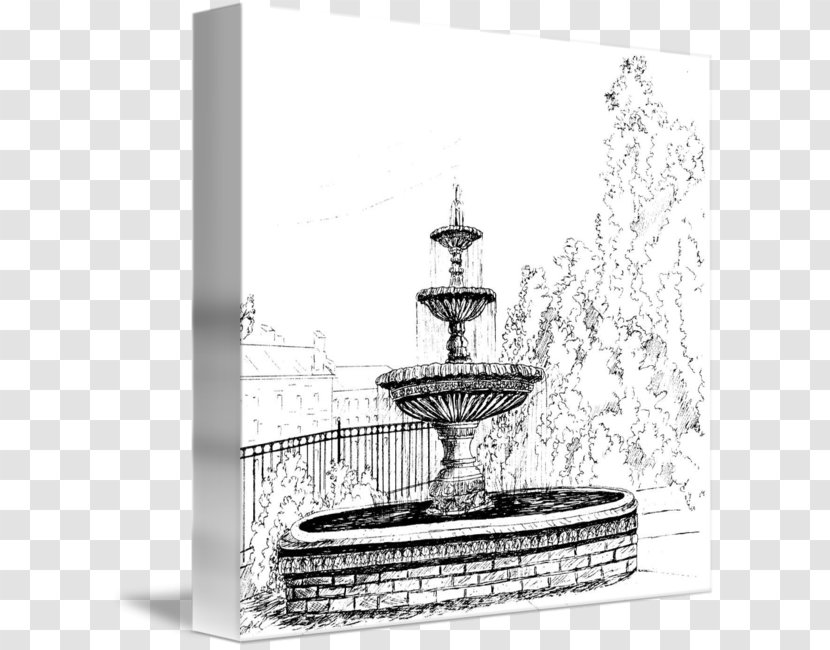 Drawing Art Fountain Canvas Print Sketch - Still Life Photography - Design Transparent PNG