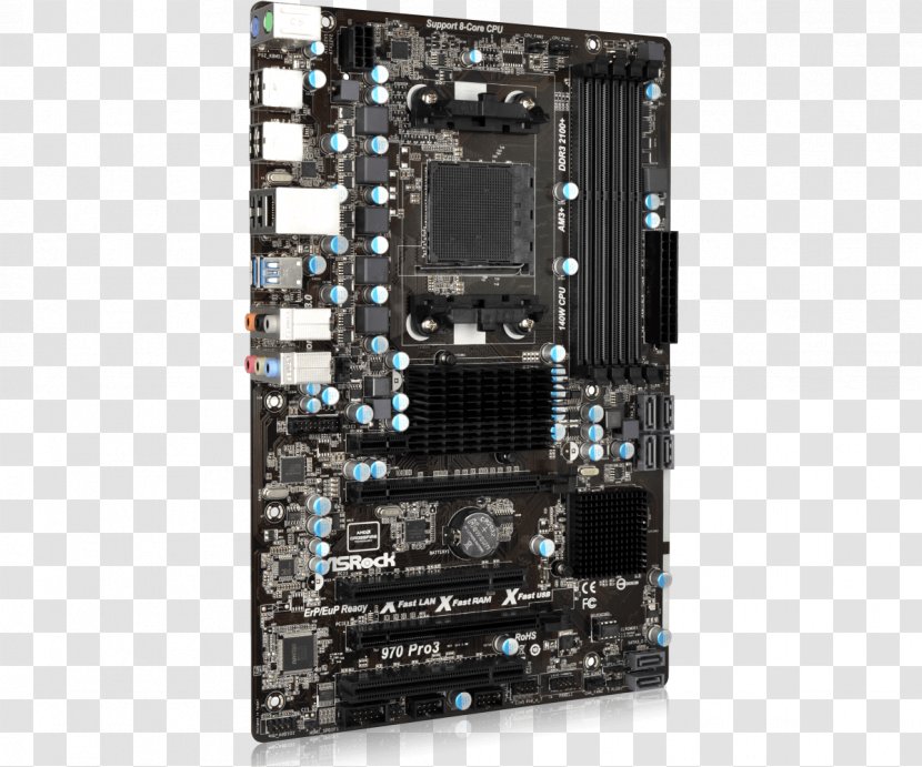 Motherboard Socket AM3+ ATX AMD CrossFireX - Pci Express - Central Processing Unit Transparent PNG