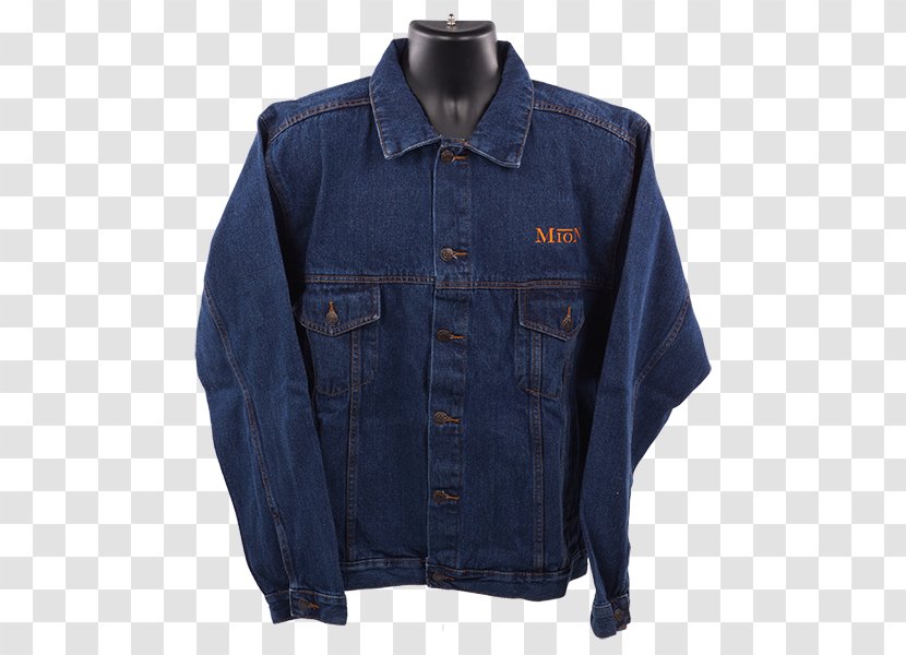 Denim Jacket Cobalt Blue Jeans Textile - Button Transparent PNG