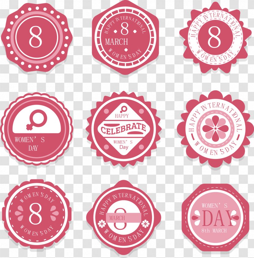 Circle Icon - Magenta - 9 Round Women's Section Tag Vector Material Transparent PNG