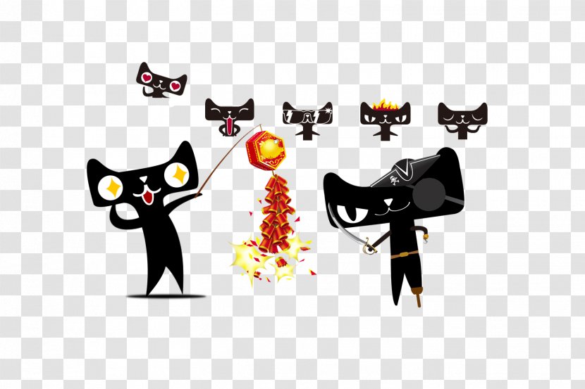 Cartoon Download - Brand - Black Cat Firecrackers Transparent PNG