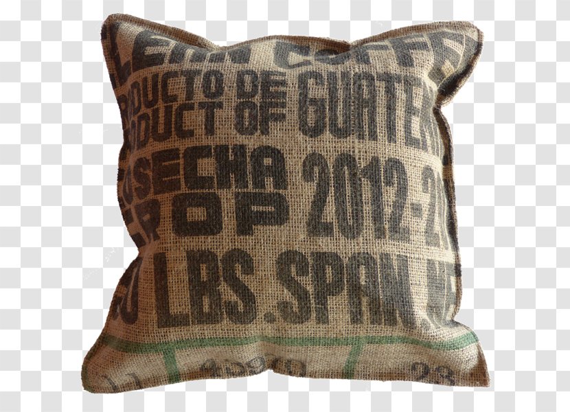 Fair Trade Coffee Bag Throw Pillows Transparent PNG