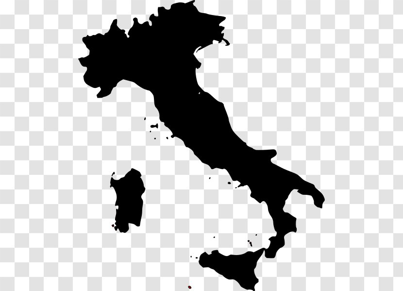 Regions Of Italy Northern Map Stock Photography - Monochrome Transparent PNG