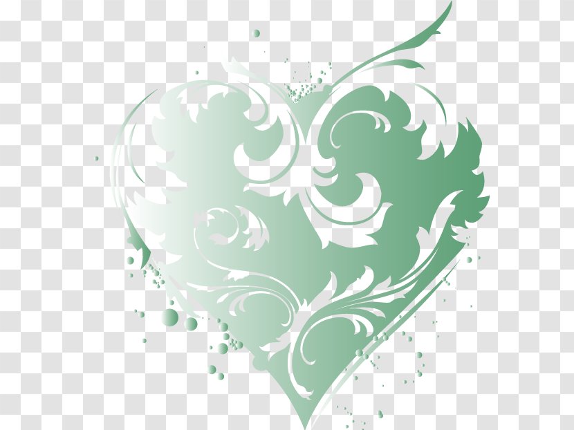 Wall Decal Heart Drawing Decorative Arts - Flower Transparent PNG