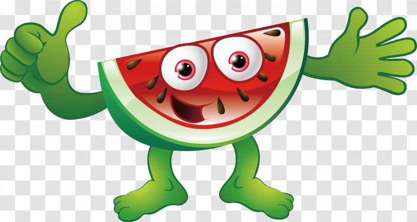 Watermelon - Fruit - Cartoon Vector Transparent PNG