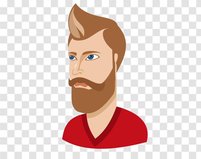 Woman Beard - Vector Man In Profile Transparent PNG