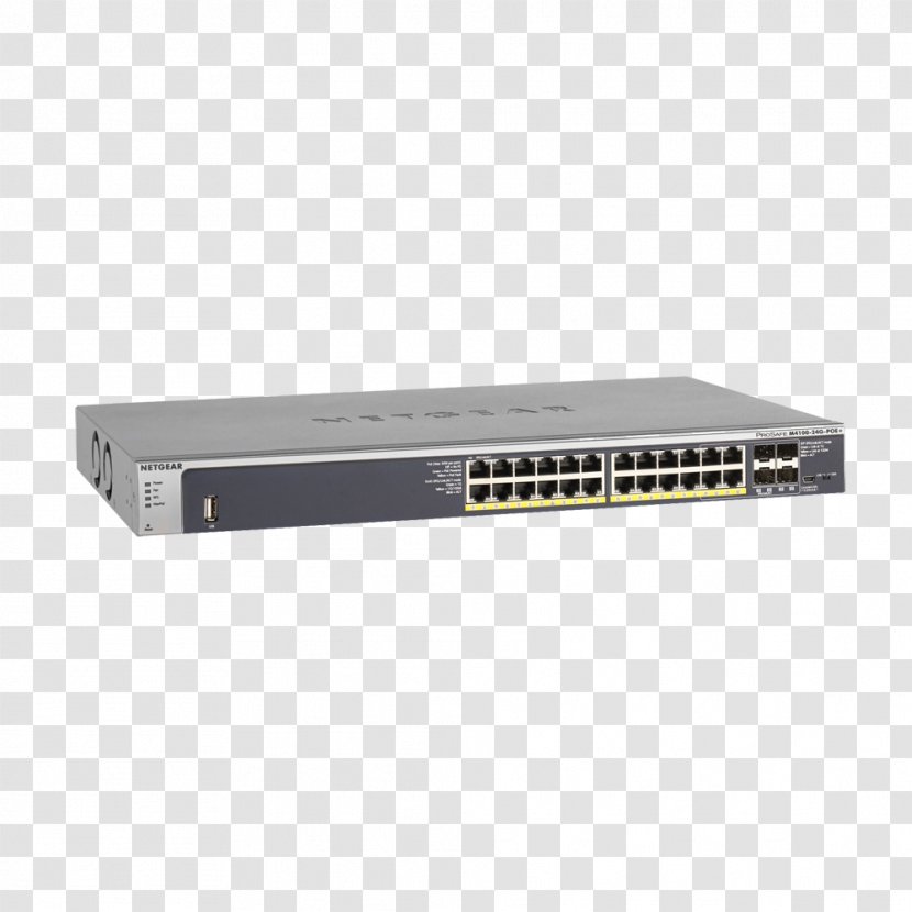 Network Switch Gigabit Ethernet Netgear Computer Port Power Over - Router - Poe Transparent PNG