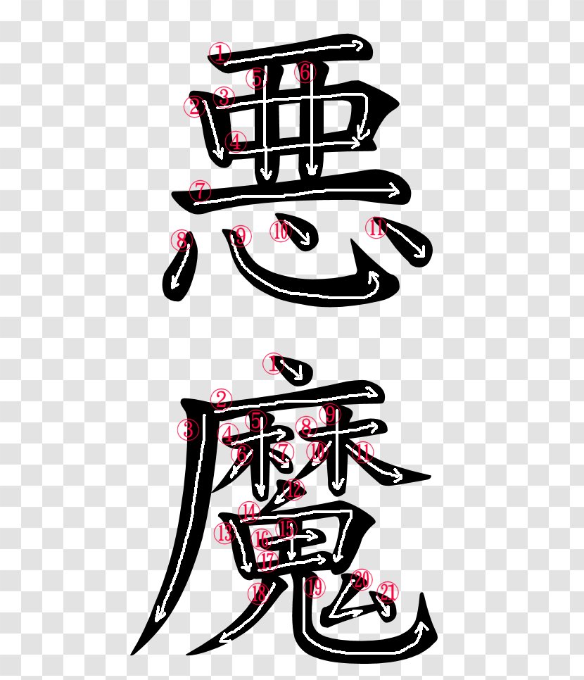 Kanji Japanese Language Word Symbol Demon - Art Transparent PNG