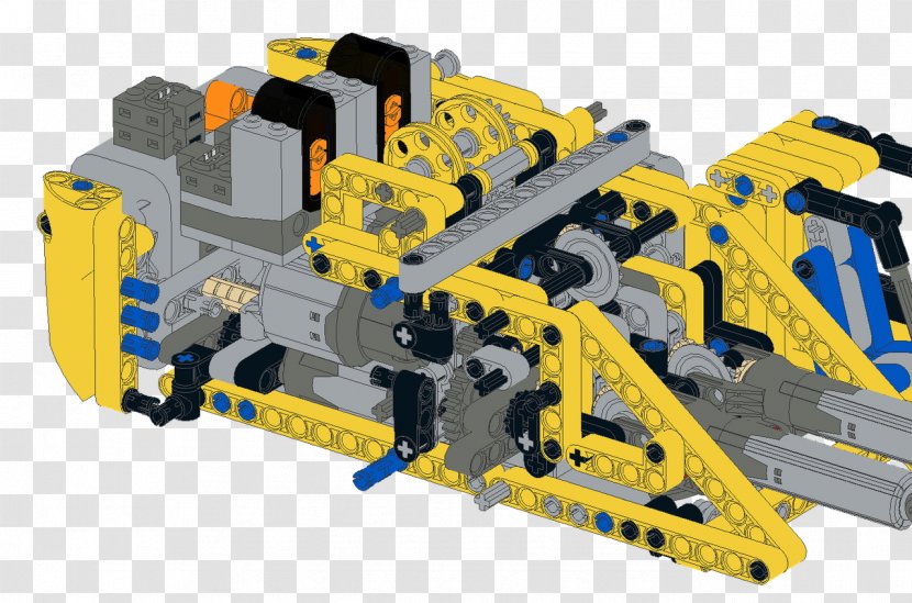 Lego Technic Machine Gear Crane - Mechanical Transparent PNG