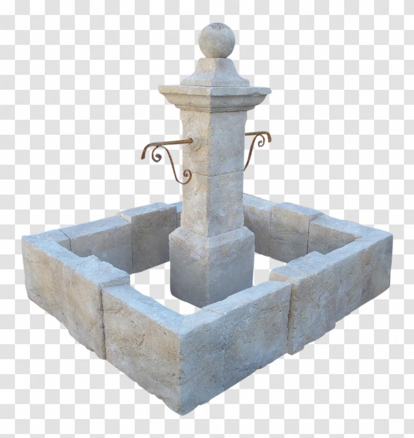 Limestone Fountain Rock Water Garden - Antique - Wind Chime Transparent PNG