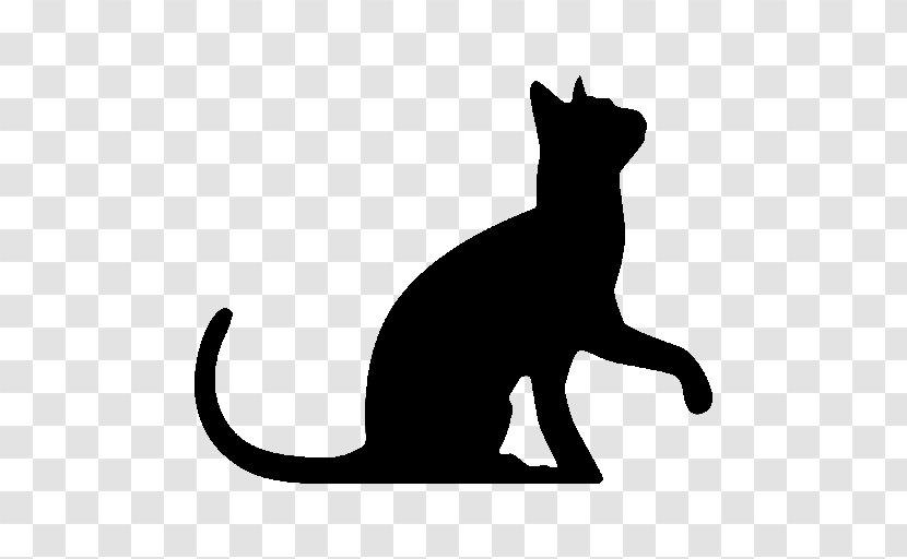 Sphynx Cat Silhouette Maine Coon Black Clip Art - Paw Transparent PNG