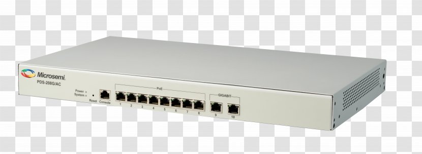 Ethernet Hub Power Over Wireless Access Points Network Switch Microsemi - Point - Ieee 8023af Transparent PNG