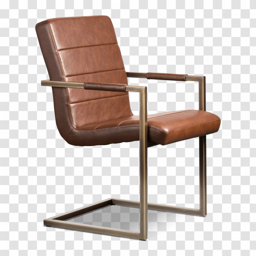 Eetkamerstoel Chair Leather Metal Wood - Armrest - Mega Sale Transparent PNG