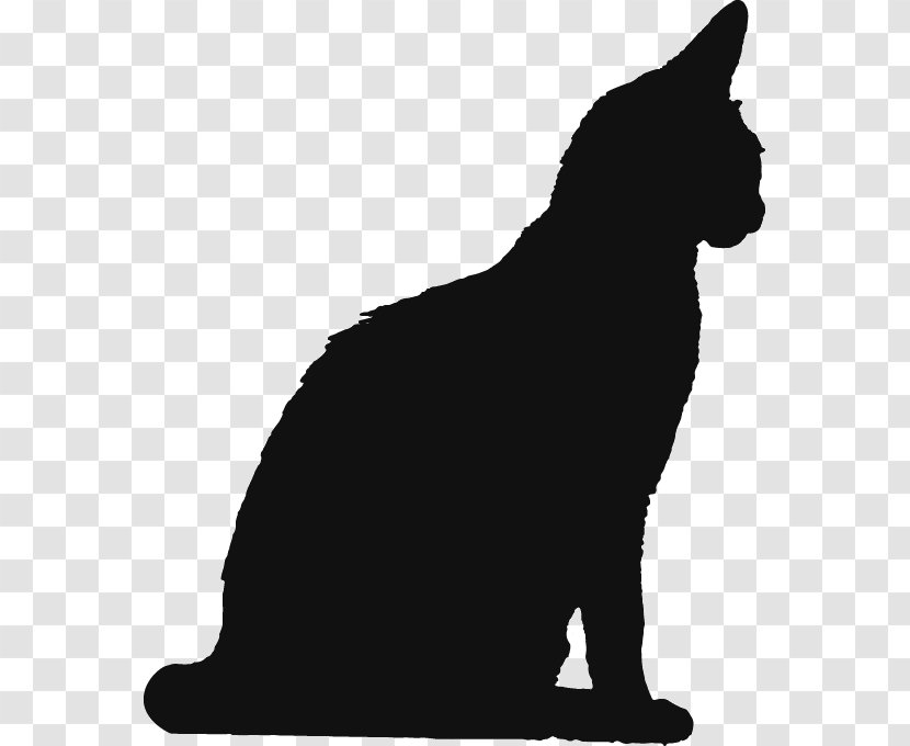 Black Cat Silhouette Manx Clip Art - Carnivoran Transparent PNG