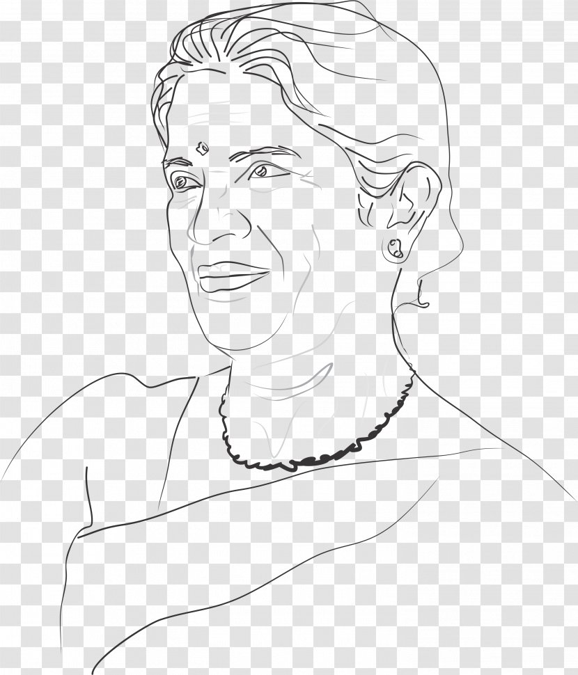 Finger Illustration Drawing Cheek Forehead - Silhouette - Goddess Lakshmi Transparent PNG