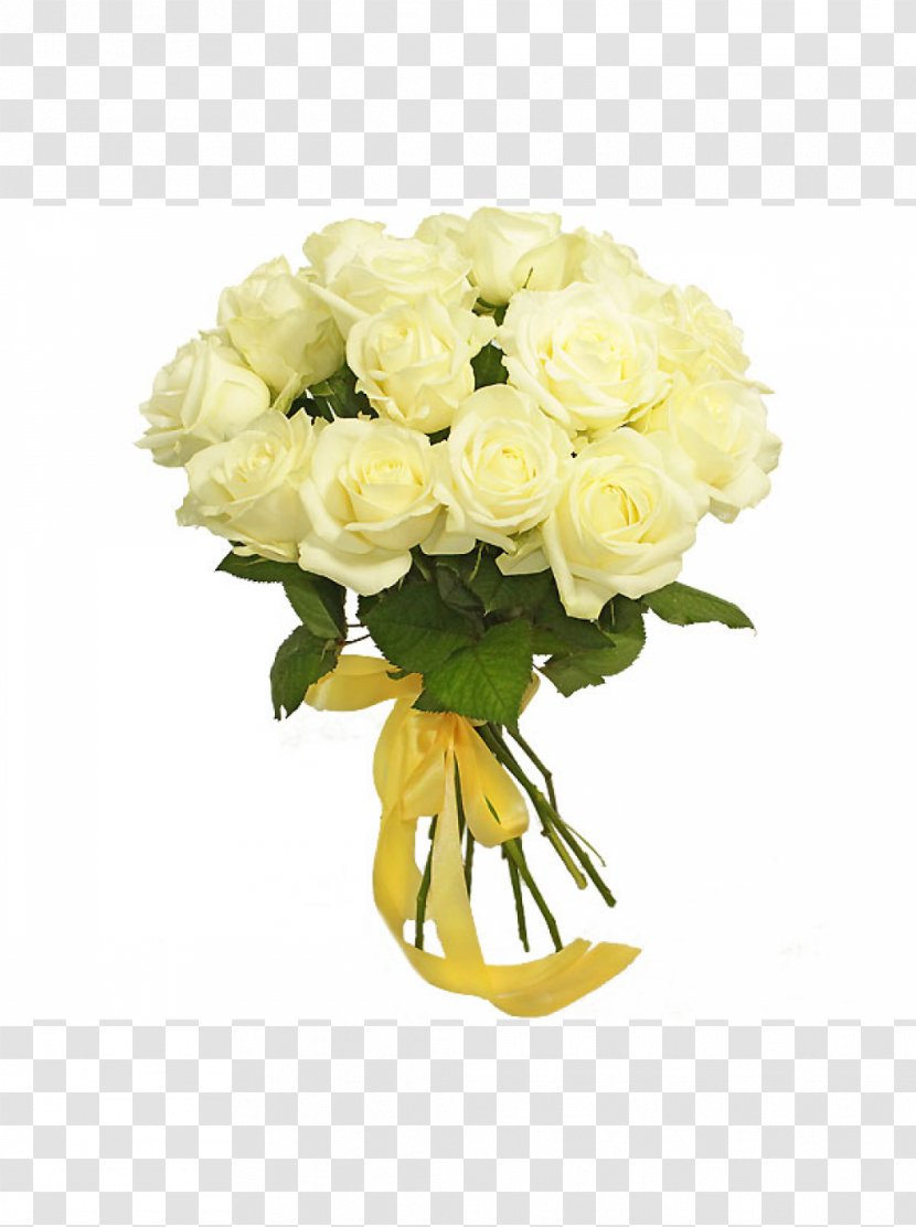 Flower Bouquet Garden Roses Gift Yekaterinburg - Ribbon - White Transparent PNG