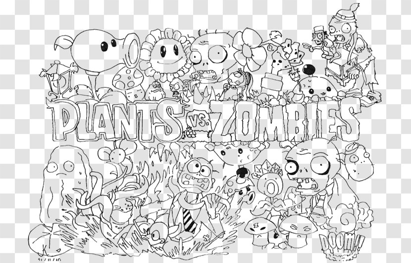 Plants Vs. Zombies 2: It's About Time Zombies: Garden Warfare 2 Coloring Book - Frame - Vs Transparent PNG
