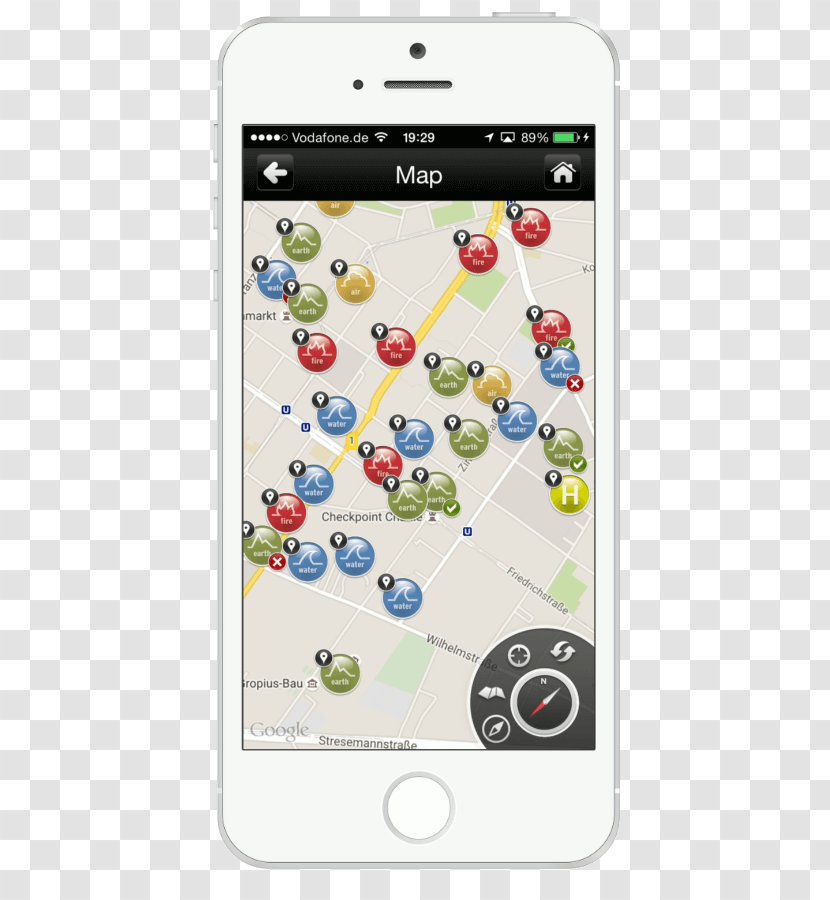 Mobile Phones Treasure Hunt Smartphone - Theoretical Definition - Map App Transparent PNG
