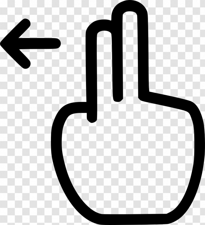 Clip Art Finger - Thumb - Encapsulated Outline Transparent PNG