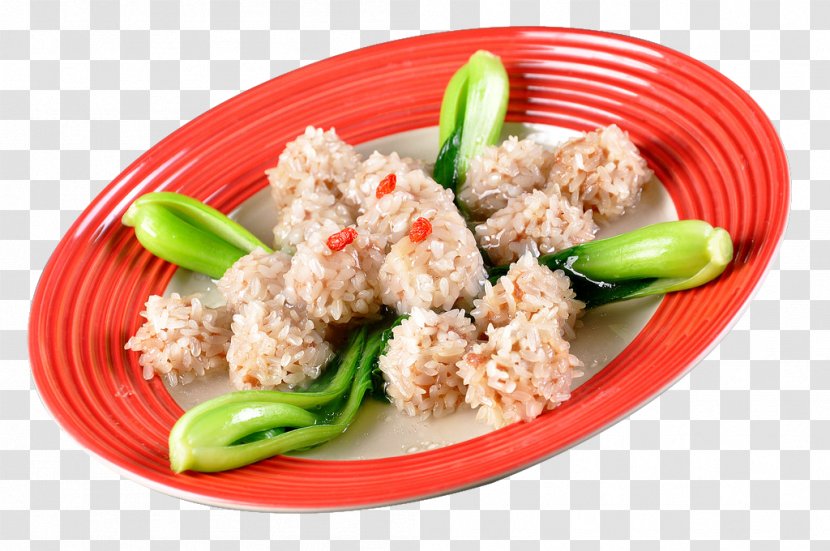 Meatball Soup Hot Pot Vegetarian Cuisine - Watercolor - Pearl Shrimp Meatballs Transparent PNG